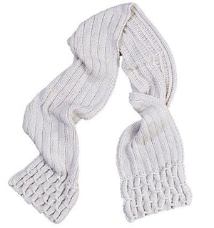 Scarf Knitting pattern. Ribbed scarf with decorative smocked edges  Designed for a beginner knitter. Chunky British wool , sustainable and natural
